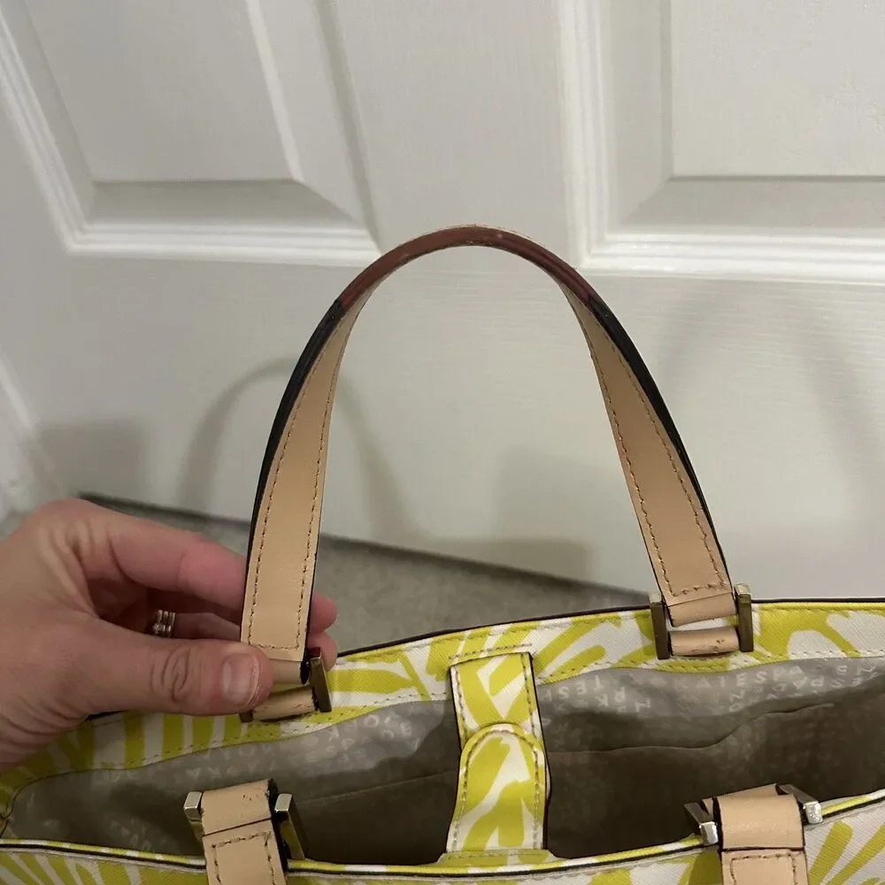 Kate Spade NewYork Yellow Grant Street Jules Grainy Vinyl Leather Tote - Picture 8 of 11